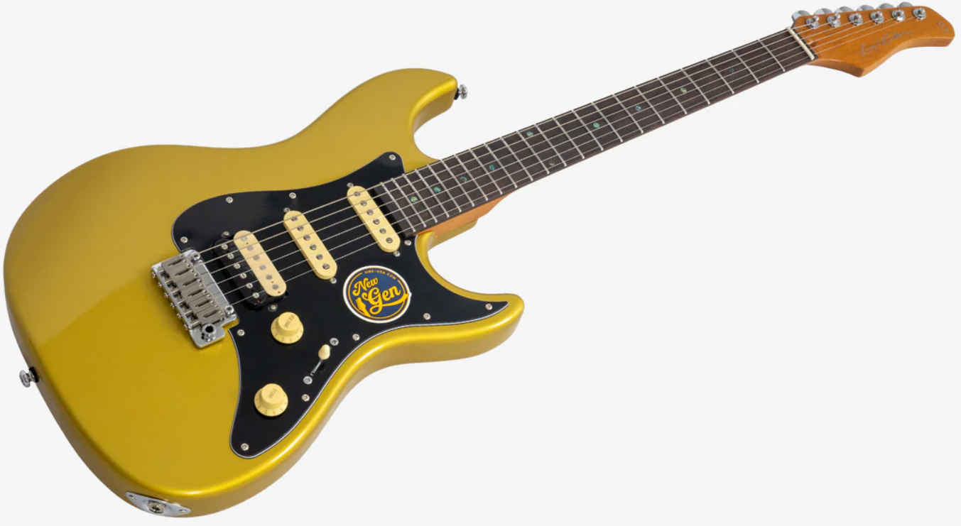 Sire Larry Carlton S7 Hss Lh Gaucher New Gen Trem Rw - Metallic Gold - Guitarra eléctrica con forma de str. - Variation 2