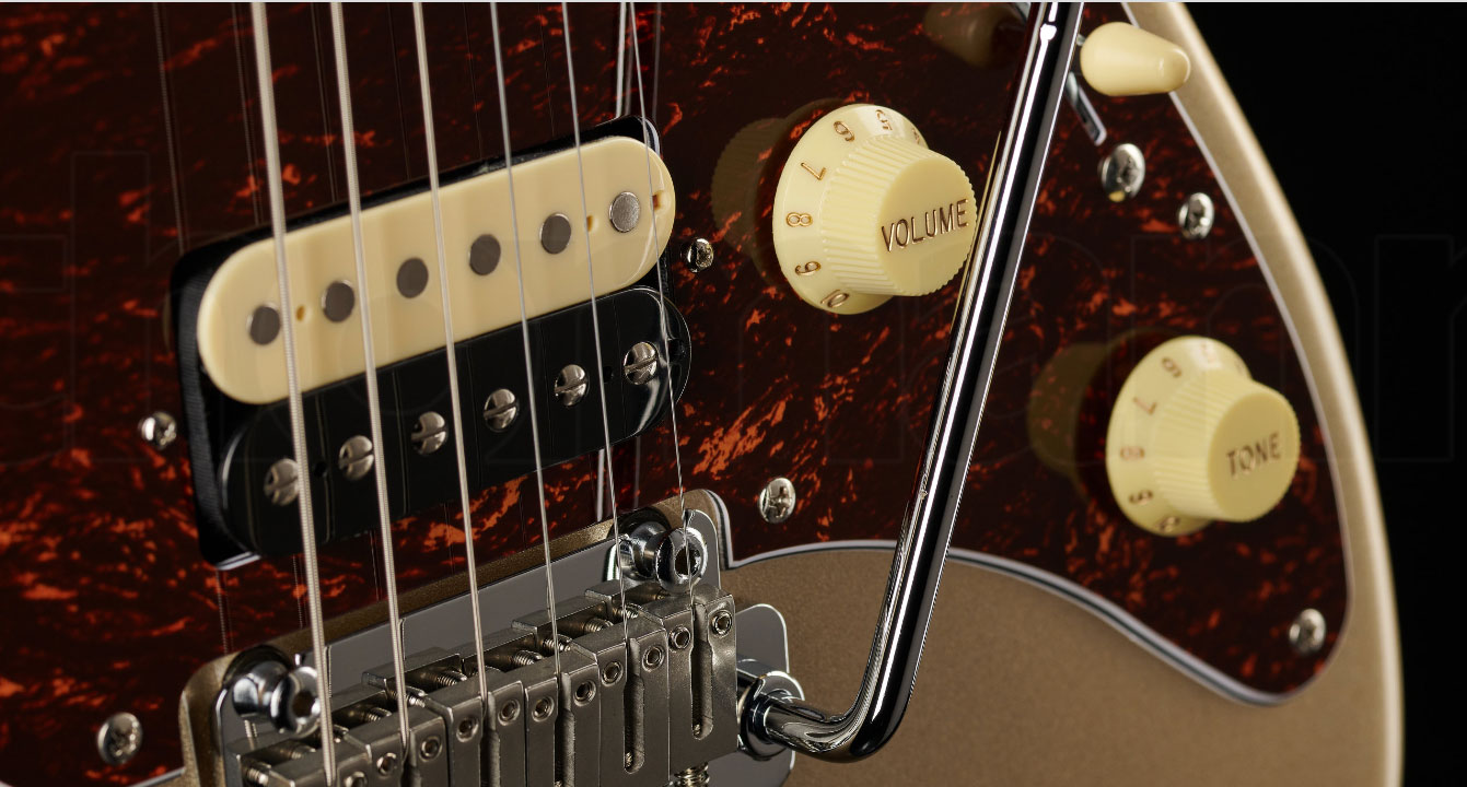 Sire Larry Carlton S7 Signature Hss Trem Rw - Champagne Gold Metal - Guitarra eléctrica con forma de str. - Variation 3