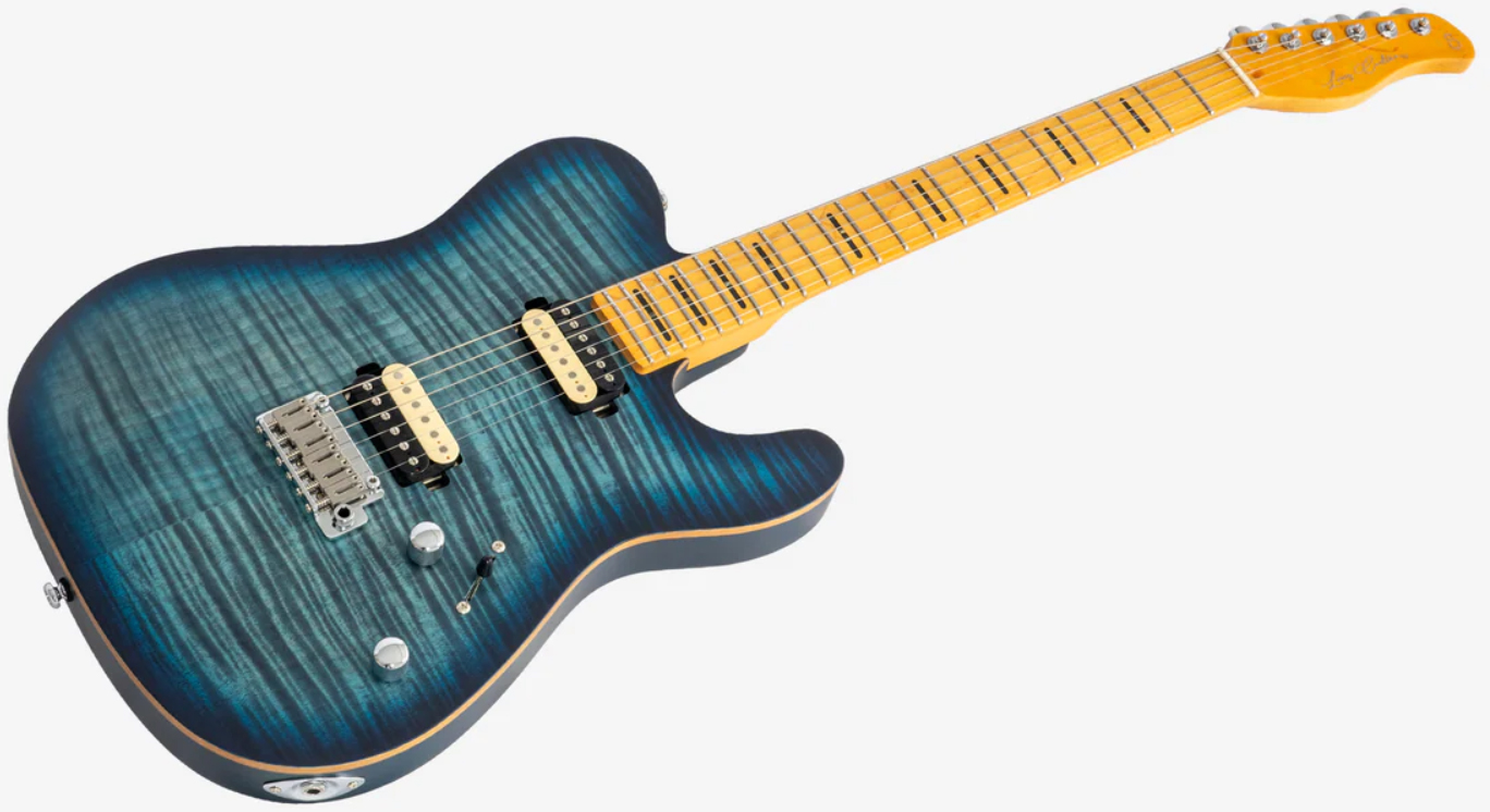 Sire Larry Carlton T7 Fm New Gen 2h Trem Mn - Transparent Blue - Guitarra eléctrica con forma de tel - Variation 2