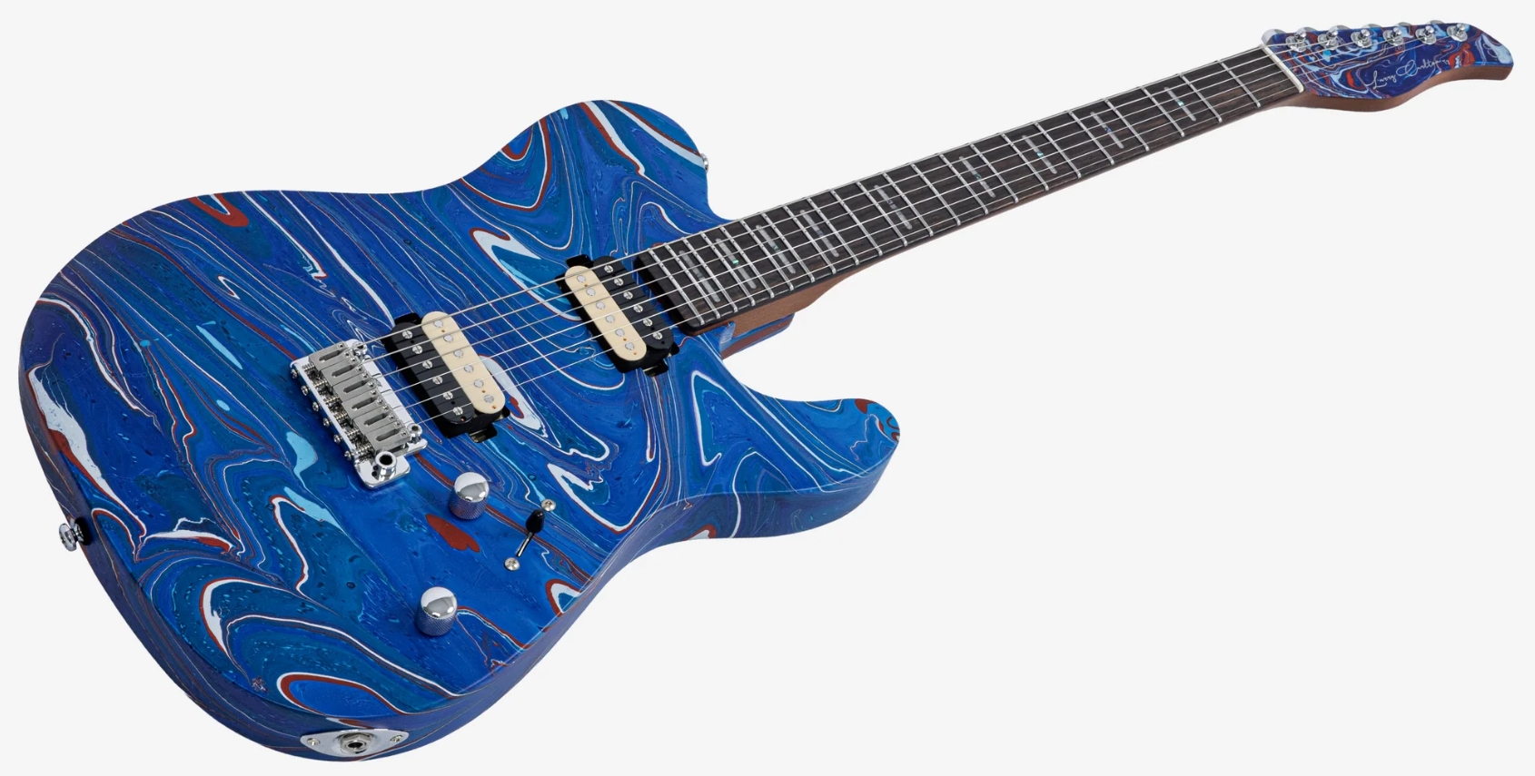 Sire Larry Carlton T7 Sw 2h Trem Rw - Blue Swirl - Guitarra eléctrica con forma de tel - Variation 2