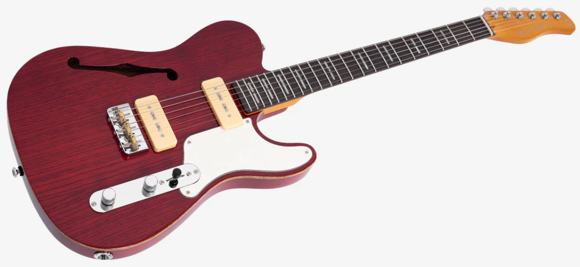 Sire Larry Carlton T7tm Signature 2s P90 Ht Rw - See Through Red - Guitarra eléctrica con forma de tel - Variation 2