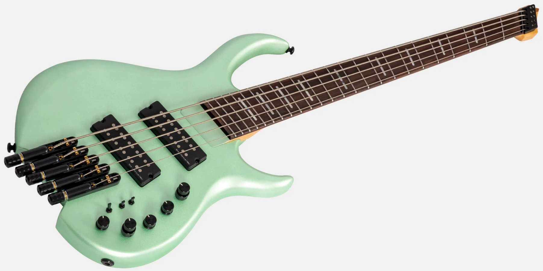 Sire Marcus Miller M6 Headless 5st Multiscale 5c Active Rw - Surf Green Metallic Satin - Bajo eléctrico de cuerpo sólido - Variation 2