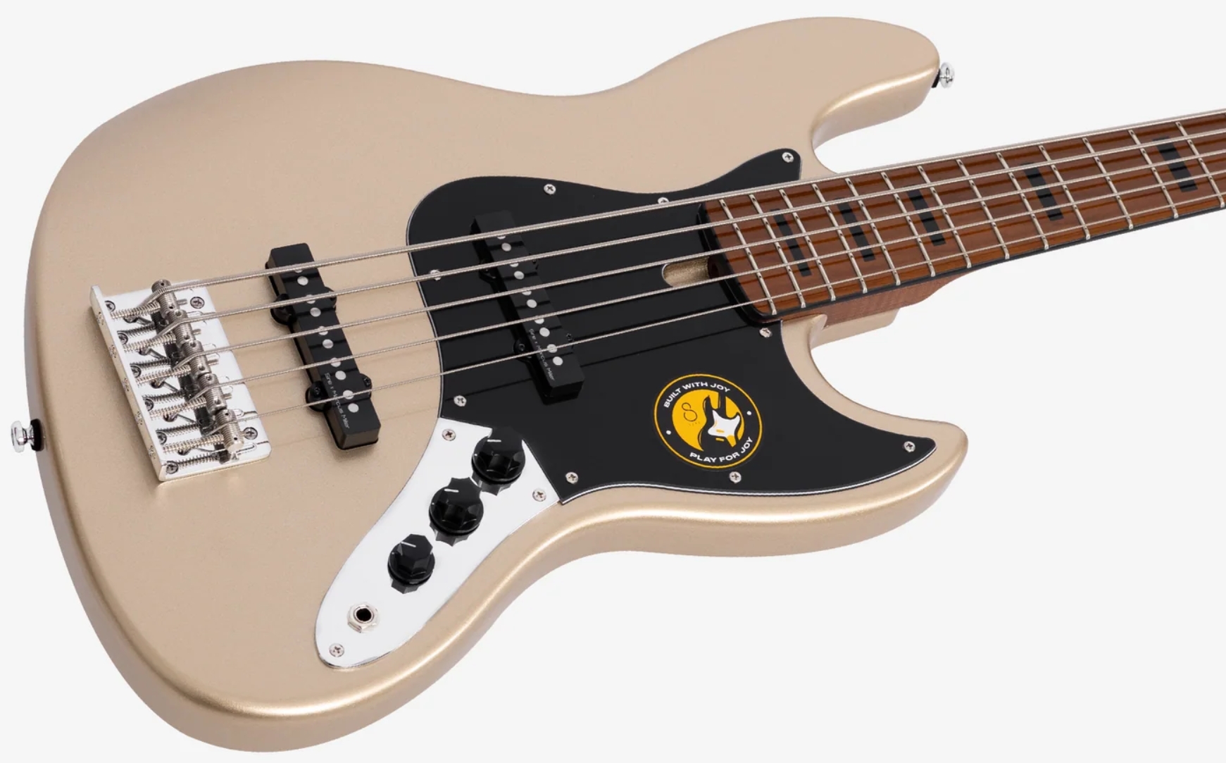 Sire Marcus Miller V5 5st Lh 5c Gaucher Mn - Champagne Gold Metallic - Bajo eléctrico de cuerpo sólido - Variation 2
