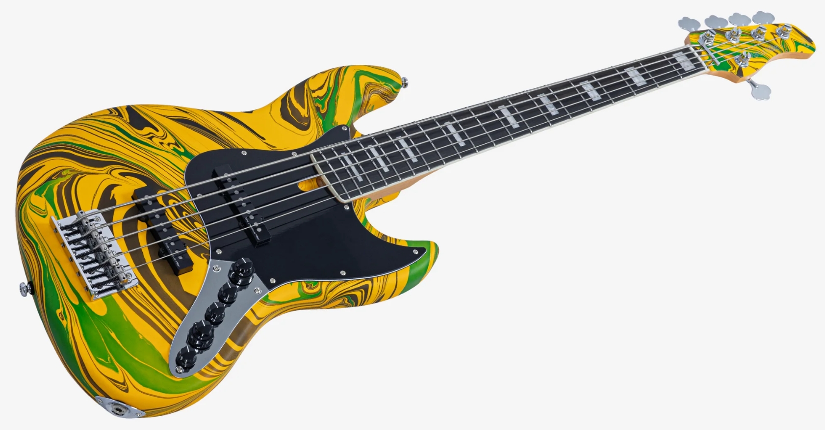 Sire Marcus Miller V7 Alder 2nd Gen 5st 5c Active Eb - Yellow Swirl - Bajo eléctrico de cuerpo sólido - Variation 2