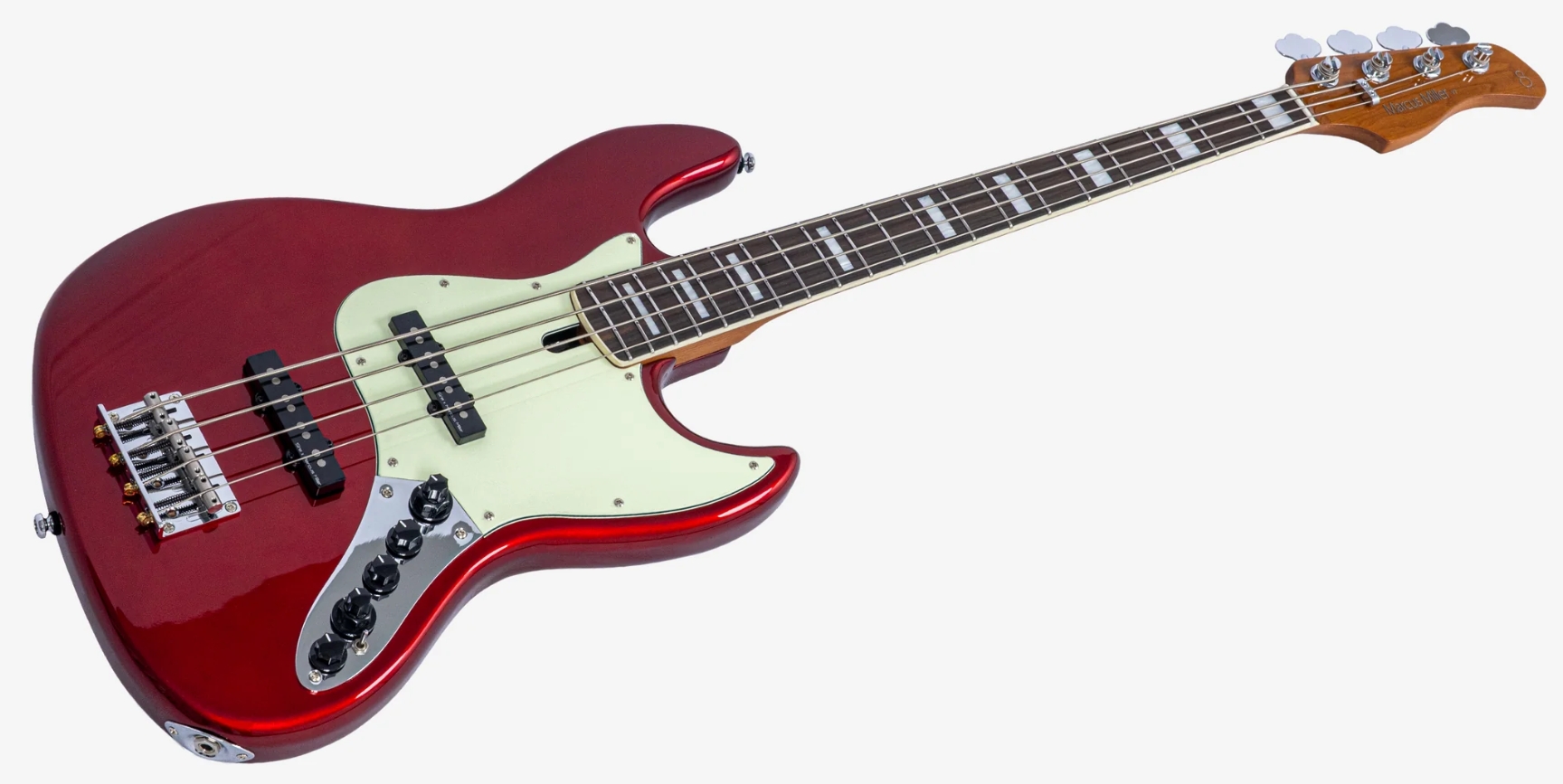 Sire Marcus Miller V7 Alder New Gen 4st Lh 4c Gaucher Active Eb - Candy Apple Red - Bajo eléctrico de cuerpo sólido - Variation 2