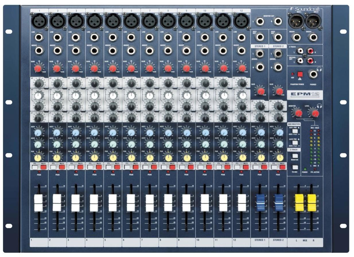 Mesa de mezcla analógica Soundcraft EPM12