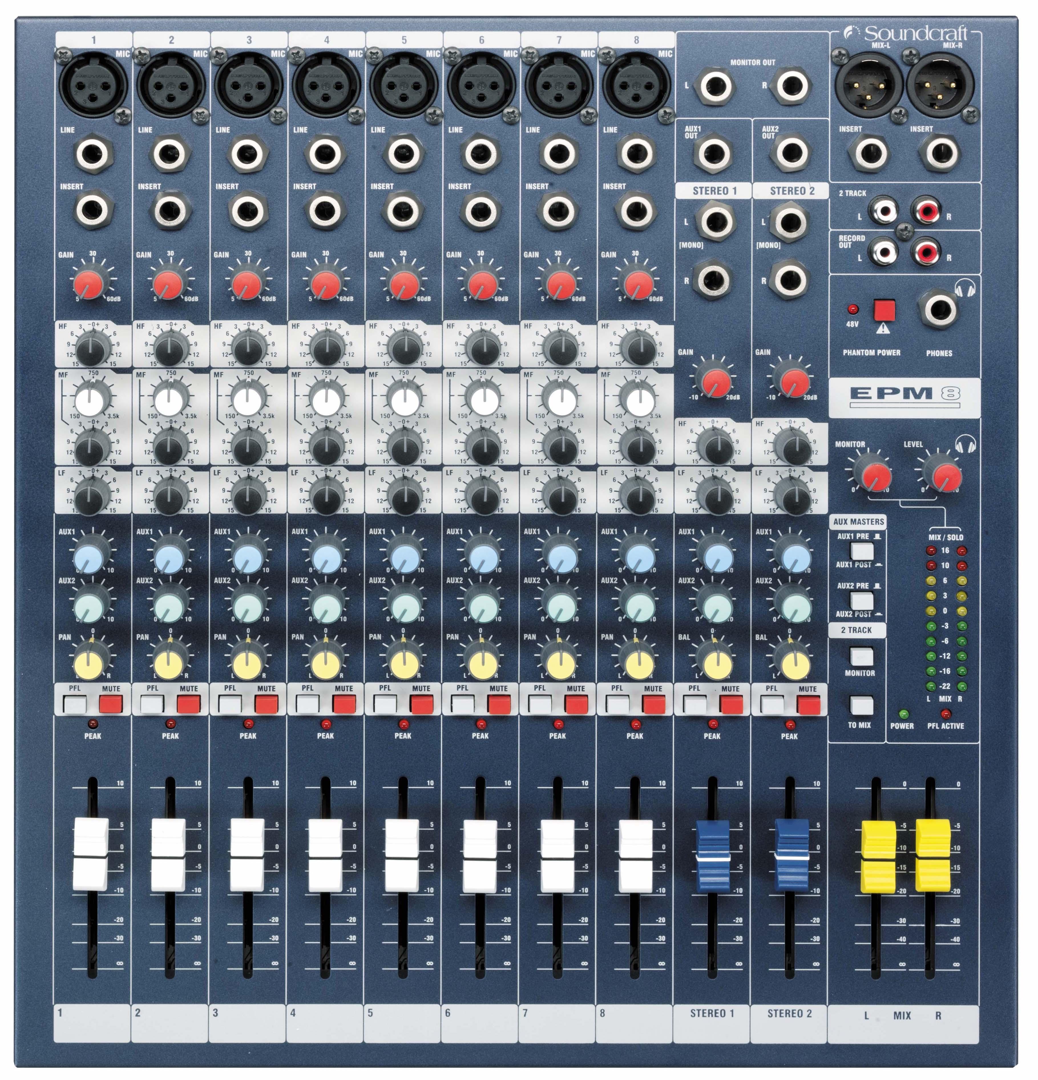 Mesa de mezcla analógica Soundcraft EPM8