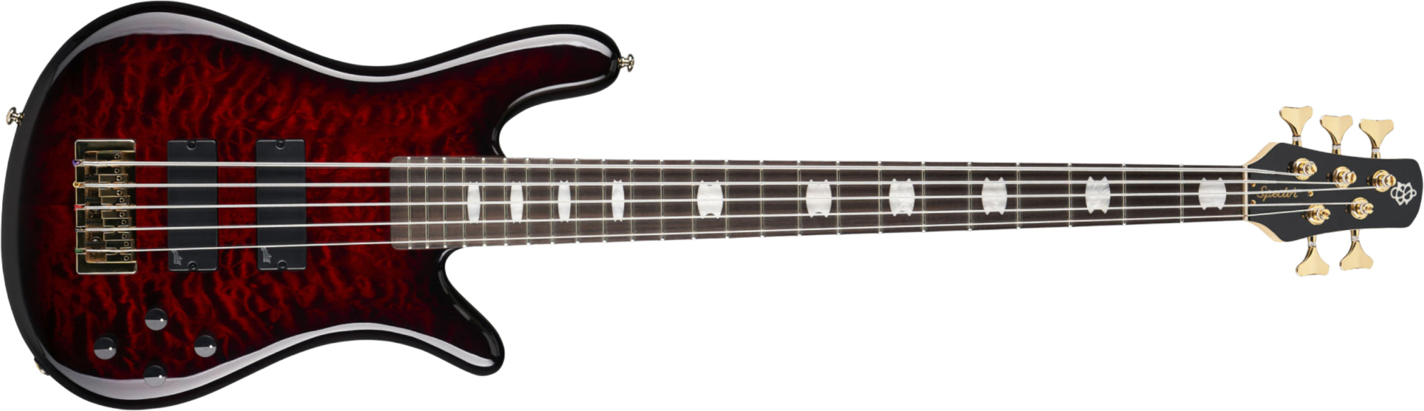 Spector Icon Ns-2 Bolt-on 5-cordes Rw - Black Cherry Gloss - Bajo eléctrico de cuerpo sólido - Main picture