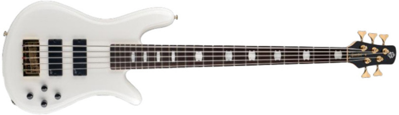 Spector Icon Ns-2 Bolt-on 5-cordes Rw - White Gloss - Bajo eléctrico de cuerpo sólido - Main picture