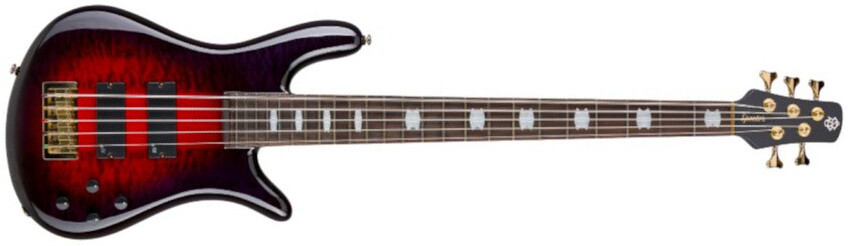 Spector Icon Ns-5 Neck-thru 5-cordes Rw - Purple Cherry - Bajo eléctrico de cuerpo sólido - Main picture