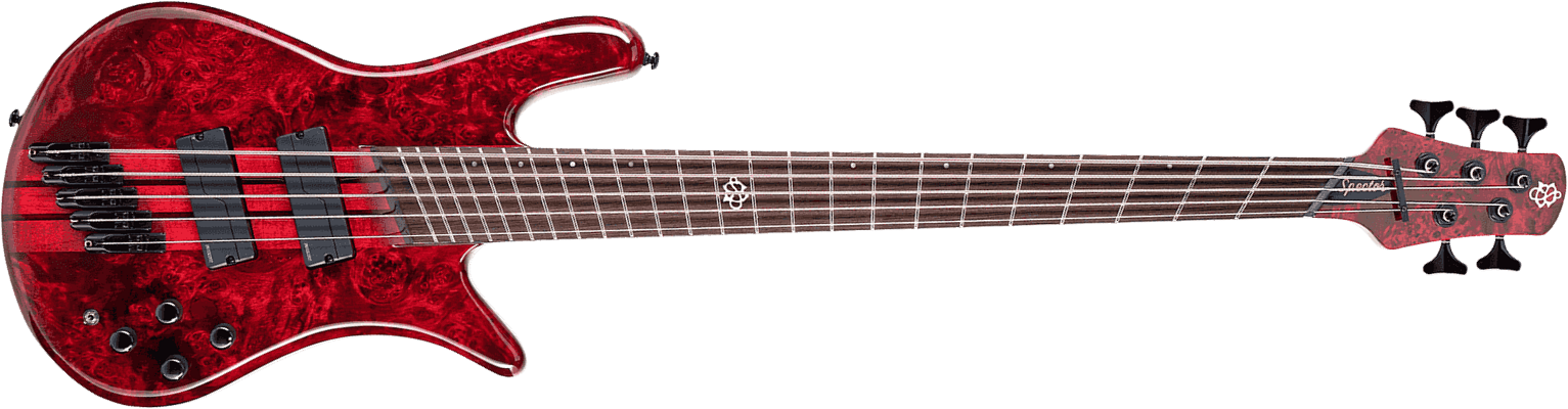 Spector Ns Dimension 5 Fishman We - Inferno Red Gloss - Bajo eléctrico de cuerpo sólido - Main picture