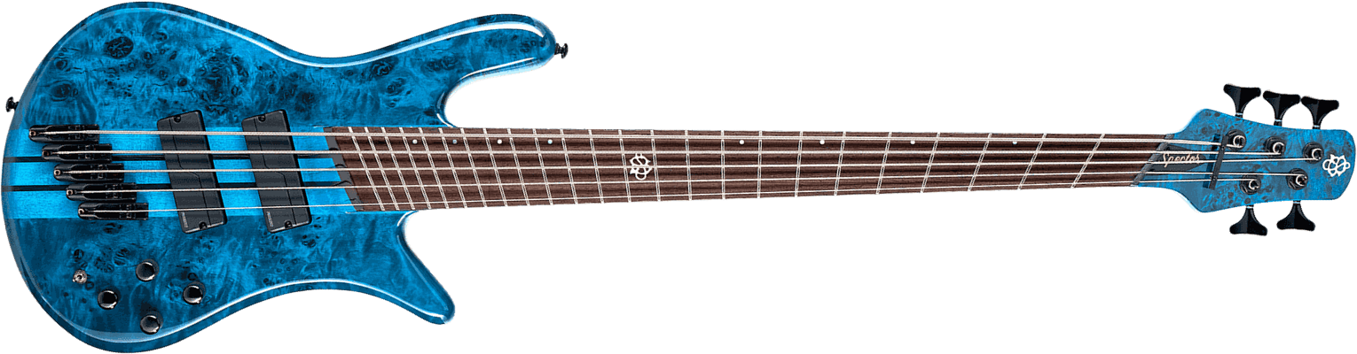 Spector Ns Dimension 5 Fishman We - Black & Blue Gloss - Bajo eléctrico de cuerpo sólido - Main picture