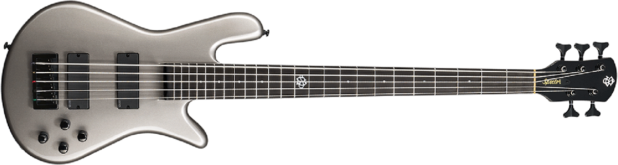 Spector Ns Ethos Hp 5 Eb - Gunmetal Grey Gloss - Bajo eléctrico de cuerpo sólido - Main picture