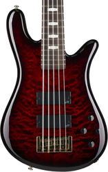 Bajo eléctrico de cuerpo sólido Spector                        Icon NS-5 - Black cherry gloss
