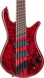 Bajo eléctrico de cuerpo sólido Spector                        Ns Dimension 5 Fishman - Inferno red gloss