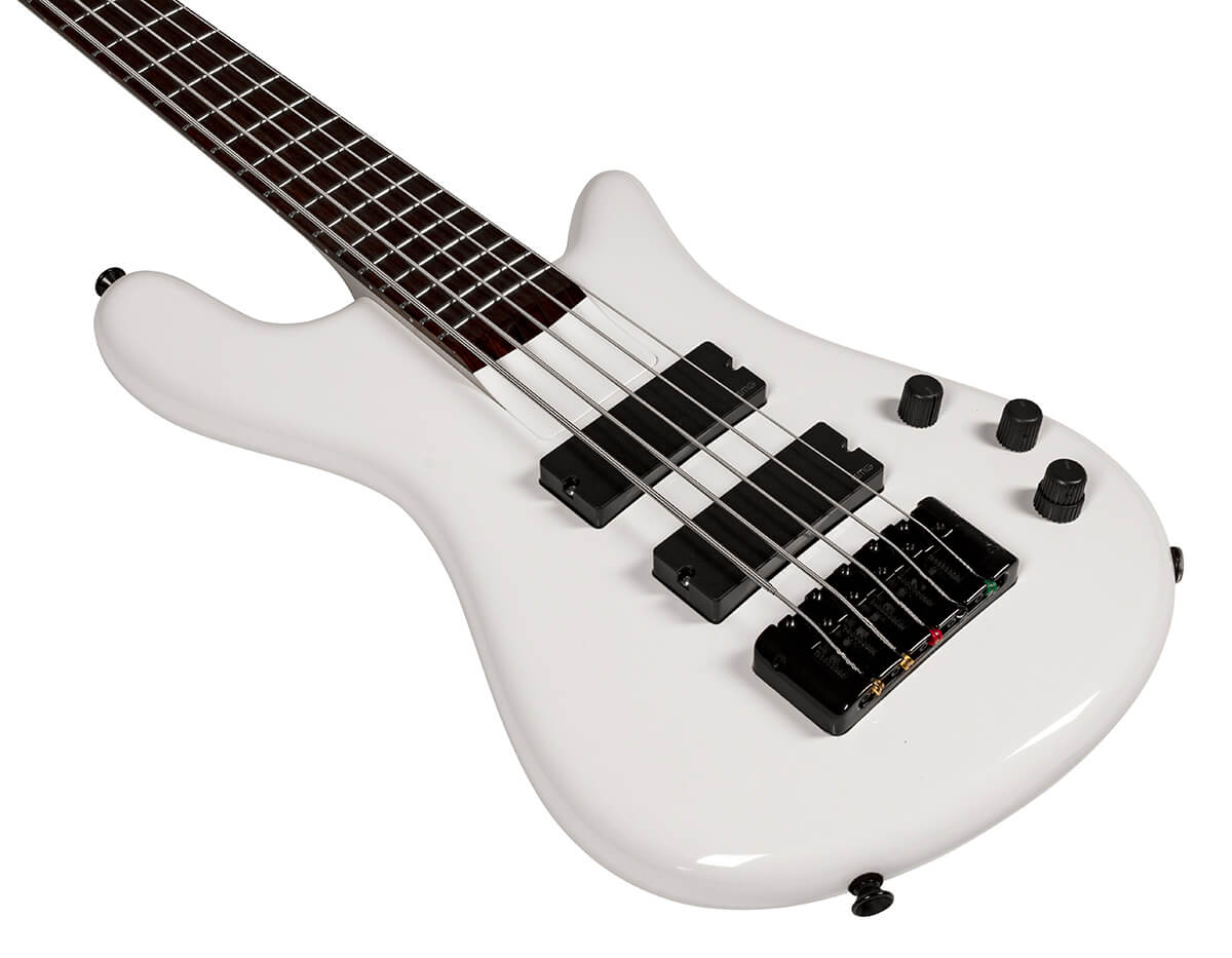 Spector Ns Bantam 5c Diapason Court Active Emg Rw - Solid White - Bajo eléctrico de cuerpo sólido - Variation 2