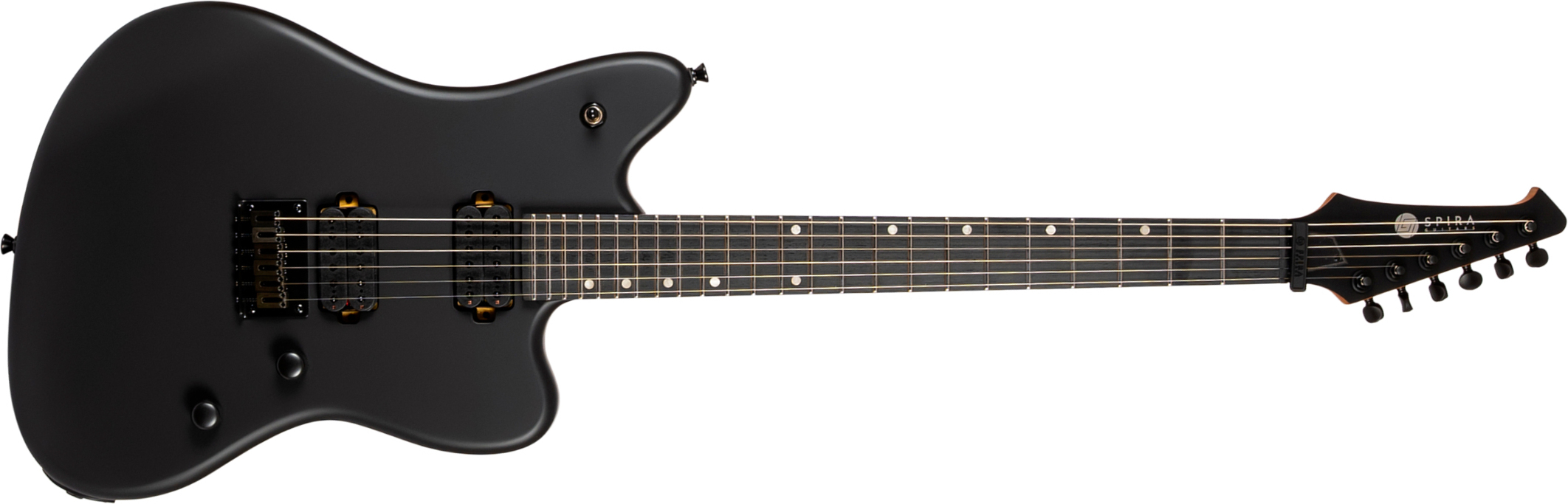 Spira Guitars J400 Mbk 2h Ht Rw - Black Satin - Guitarra eléctrica de doble corte - Main picture