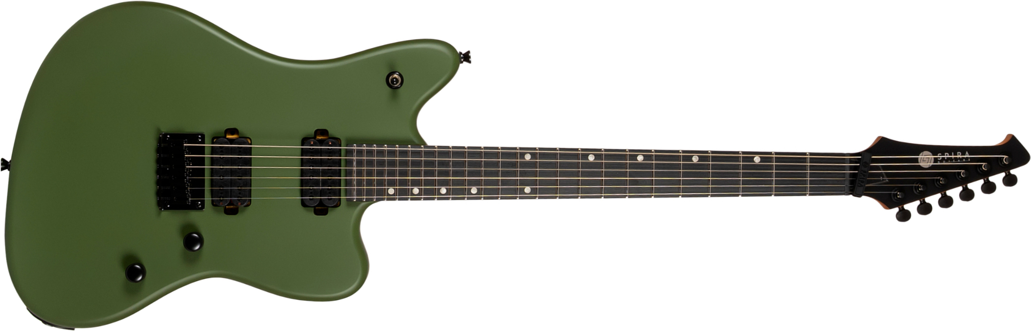 Spira Guitars J400 Mgr 2h Ht Rw - Green Satin - Guitarra eléctrica de doble corte - Main picture
