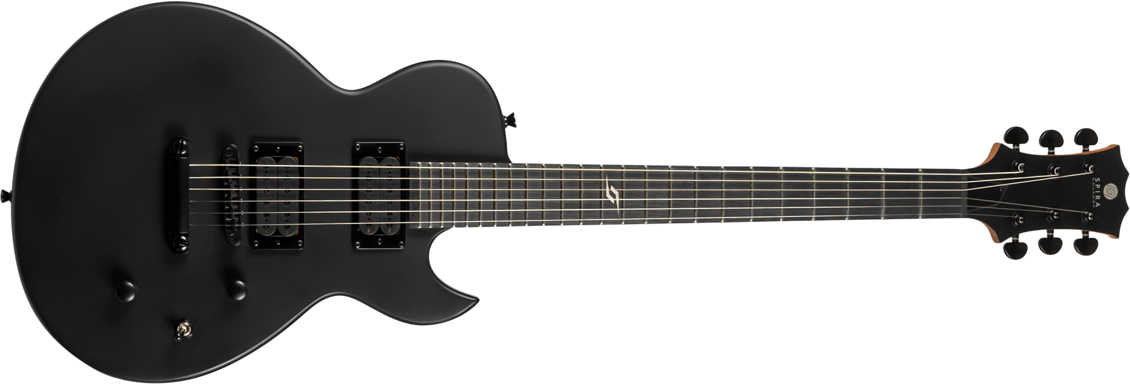 Spira Guitars L400 Mbk 2h Ht Eb - Satin Black - Guitarra electrica metalica - Main picture