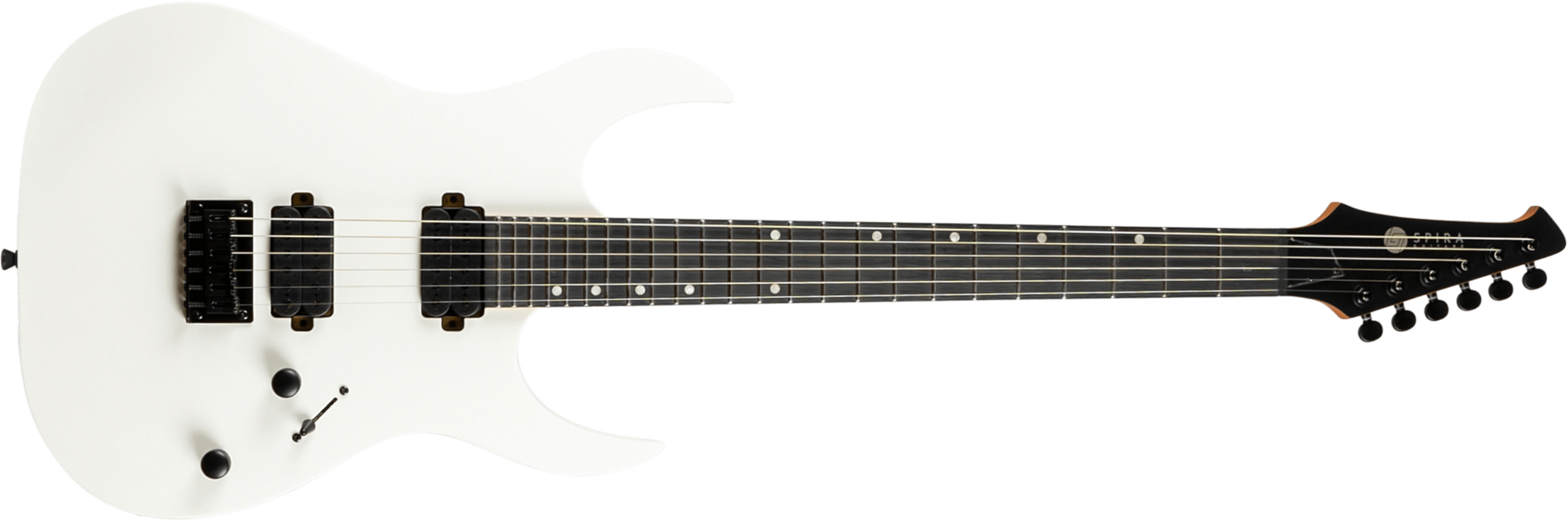 Spira Guitars S400 Mwh 2h Ht Eb - Satin White - Guitarra eléctrica con forma de str. - Main picture