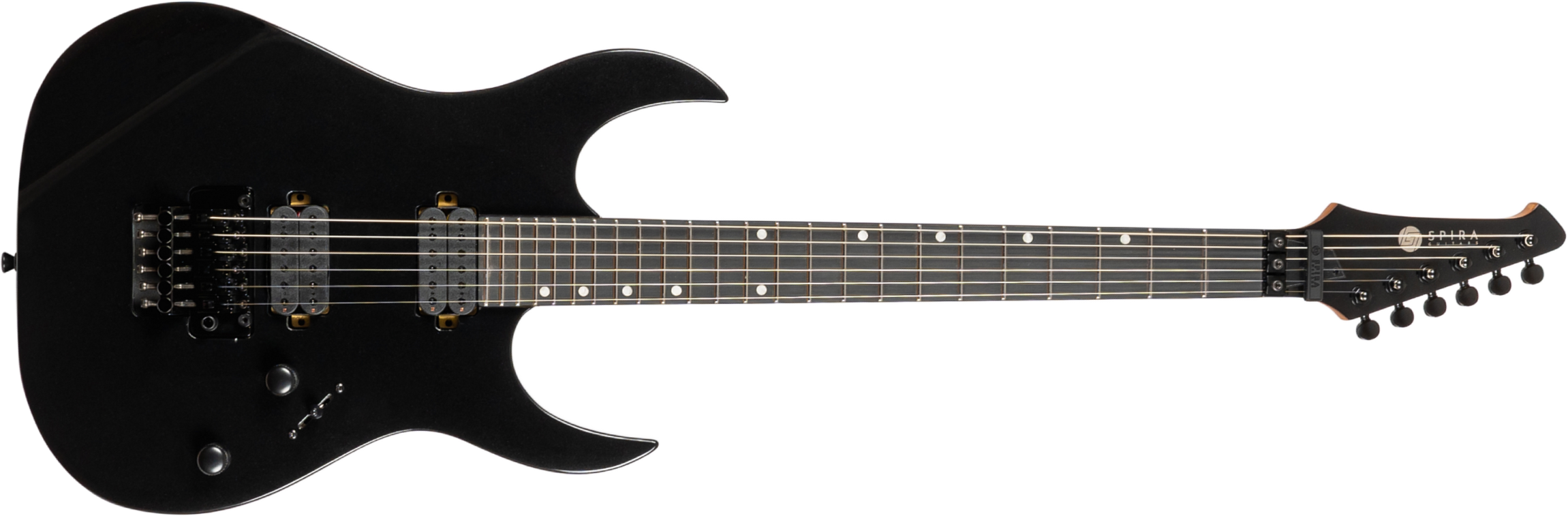 Spira Guitars S420 Bk 2h Fr Eb - Black - Guitarra eléctrica con forma de str. - Main picture