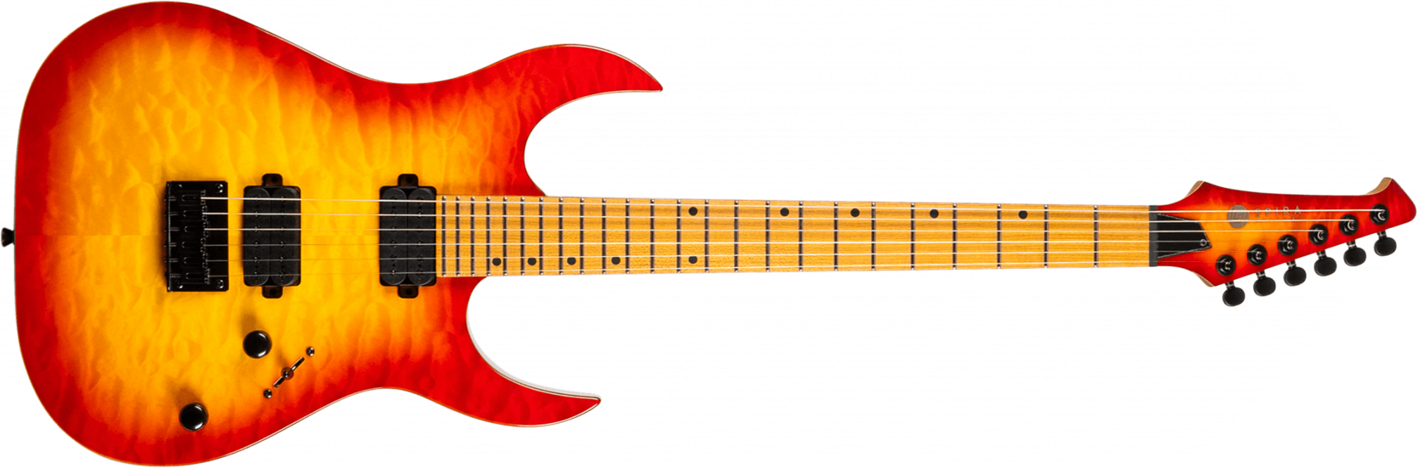 Spira Guitars S500 Qfb 2h Ht Mn - Fireburst - Guitarra eléctrica con forma de str. - Main picture