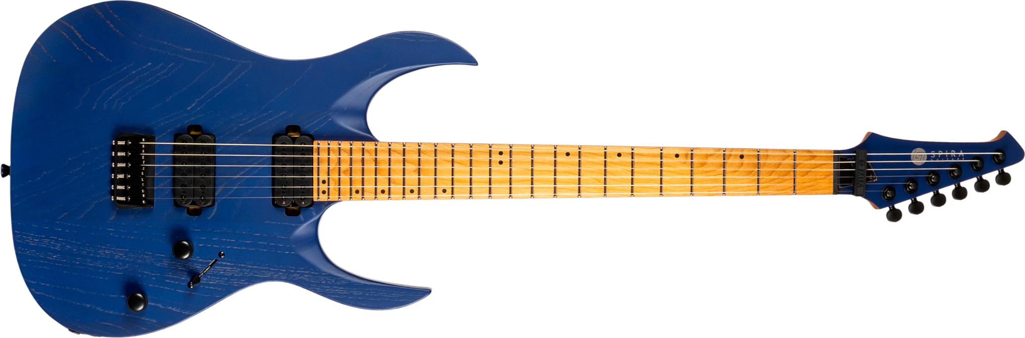 Spira Guitars S600 Abl 2h Ht Eb - Stained Blue - Guitarra eléctrica con forma de str. - Main picture
