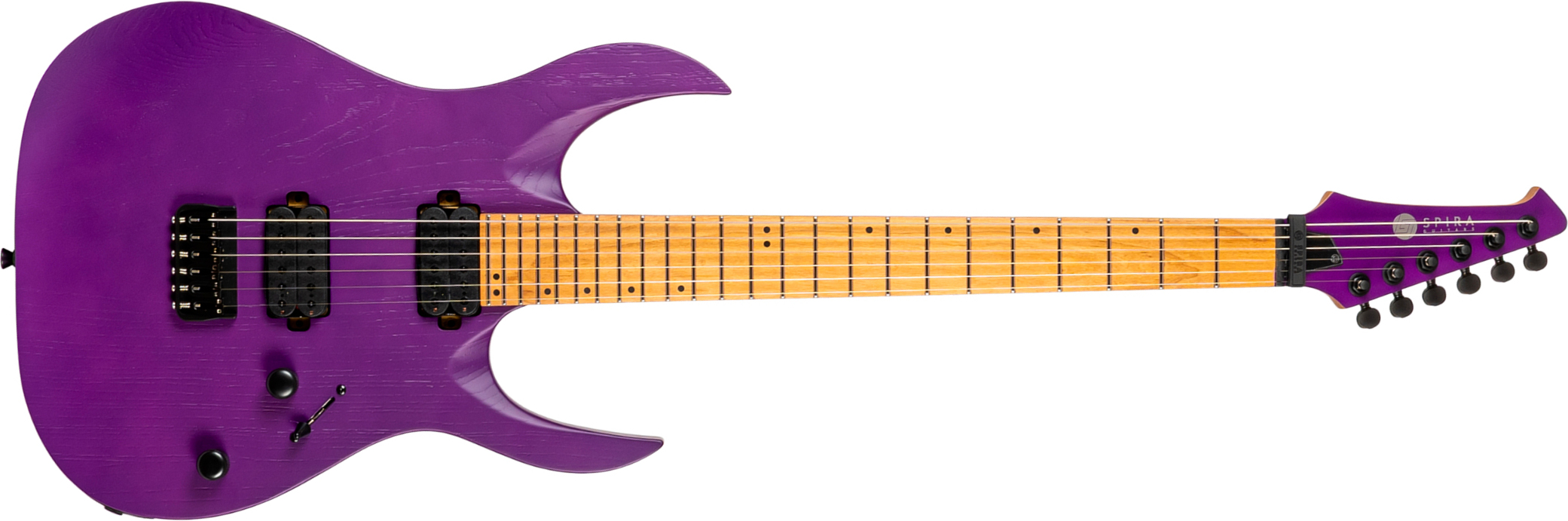 Spira Guitars S600 App 2h Ht Eb - Stained Purple - Guitarra eléctrica con forma de str. - Main picture