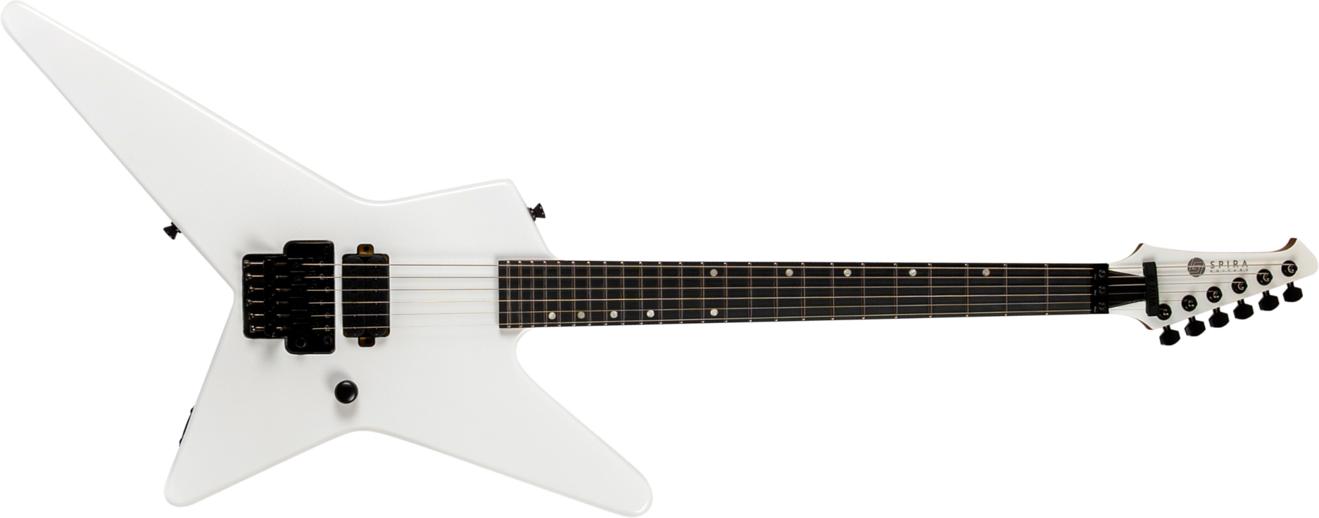 Spira Guitars Sr420 Wh 1h Fr Eb - White Satin - Guitarra electrica metalica - Main picture