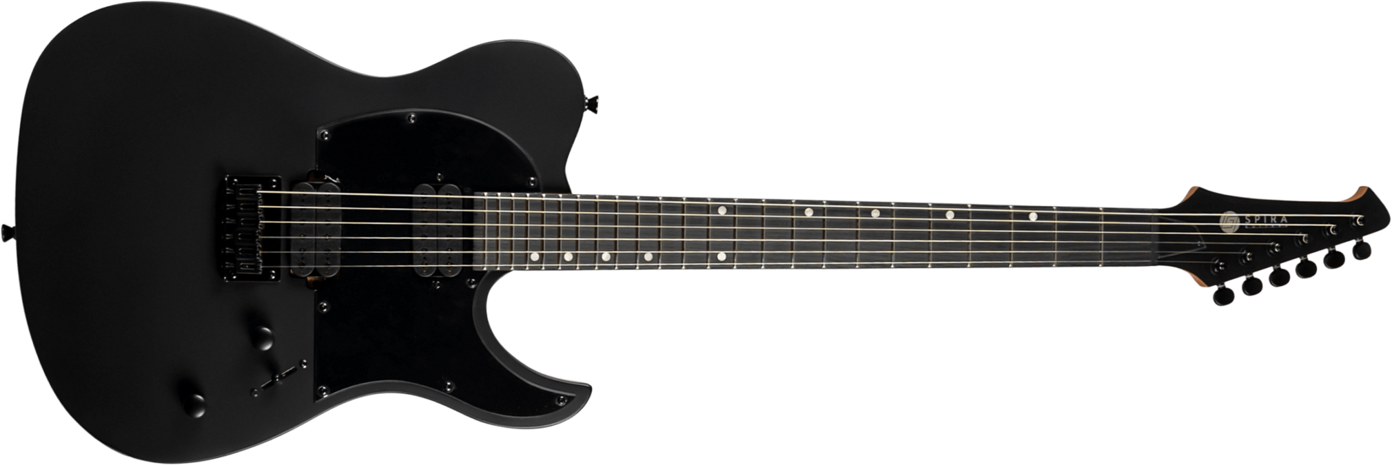 Spira Guitars T400 Mbk 2h Ht Eb - Satin Black - Guitarra electrica metalica - Main picture