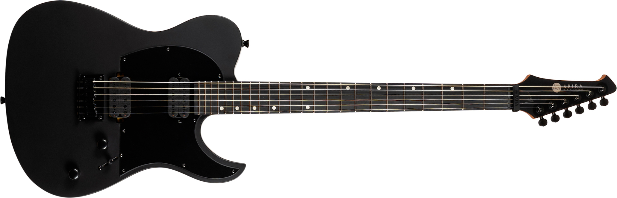 Spira Guitars T400 Mbk Baryton 2h Ht Eb - Black Satin - Guitarra eléctrica barítono - Main picture