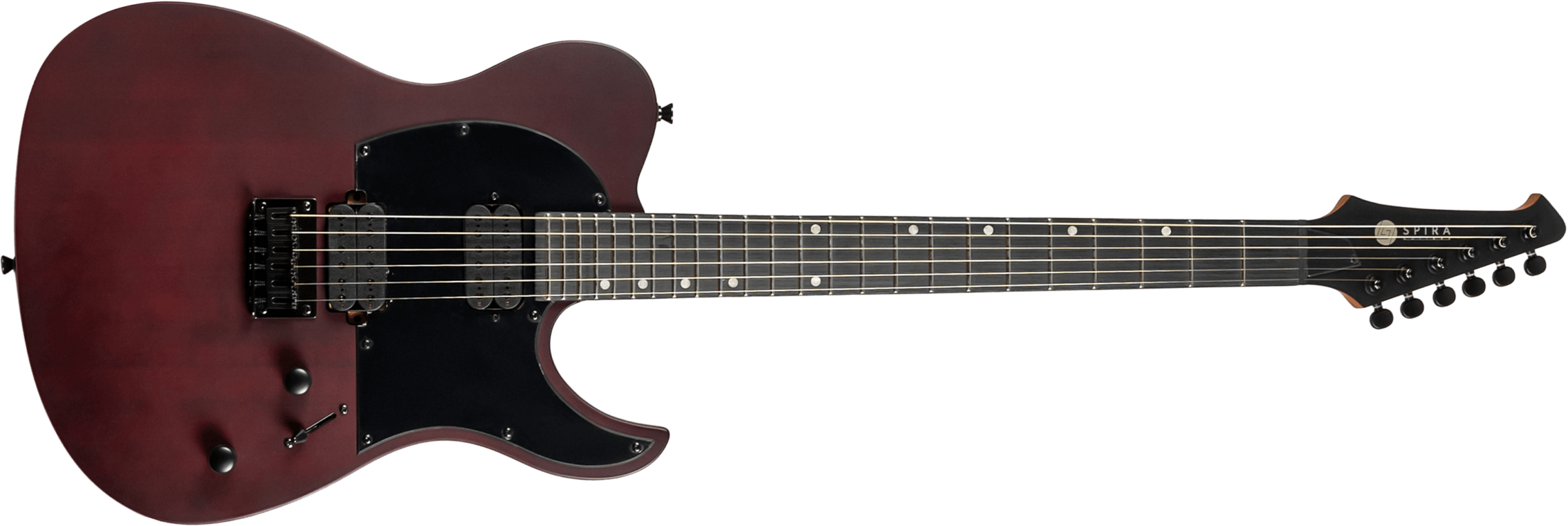 Spira Guitars T400 Mwr 2h Ht Eb - Satin Wine Red - Guitarra electrica metalica - Main picture