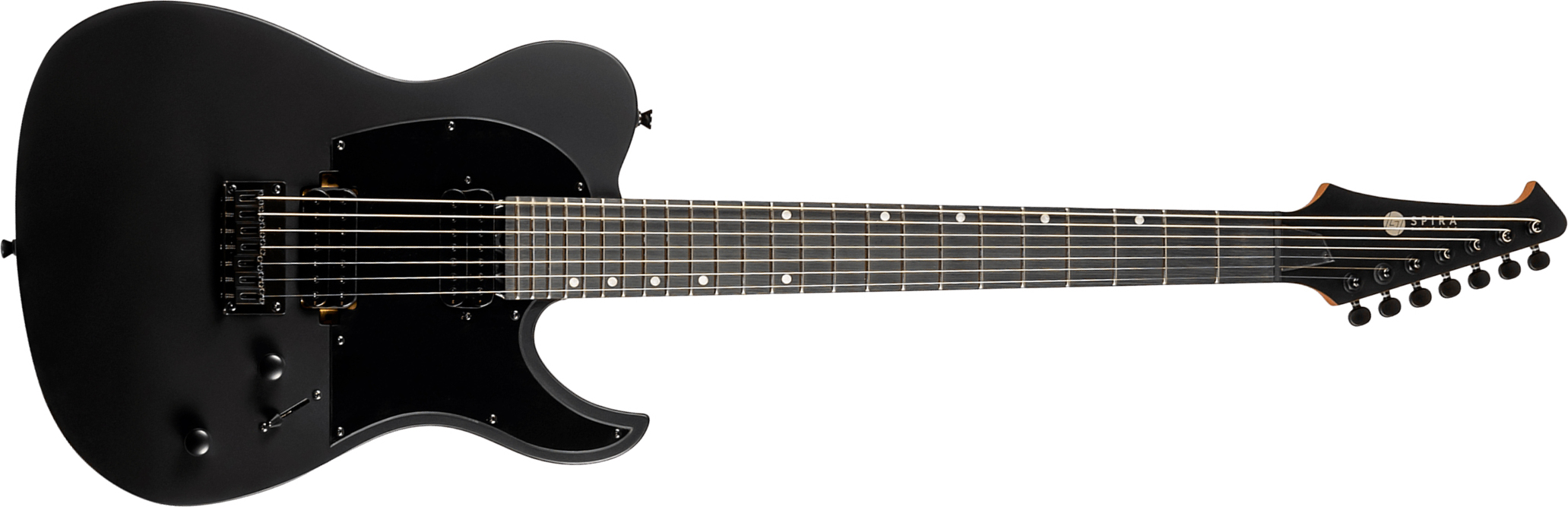 Spira Guitars T407 Mwh 7c 2h Ht Eb - Satin Black - Guitarra eléctrica barítono - Main picture