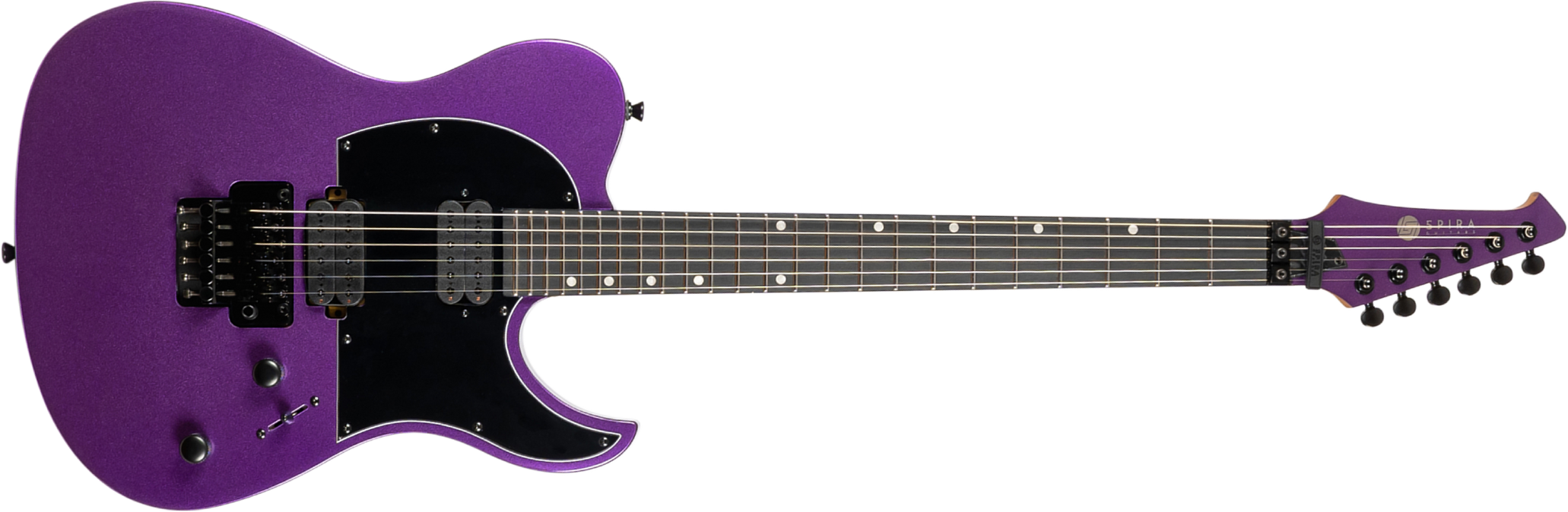 Spira Guitars T420 Pp 2h Fr Eb - Metallic Purple - Guitarra eléctrica con forma de tel - Main picture