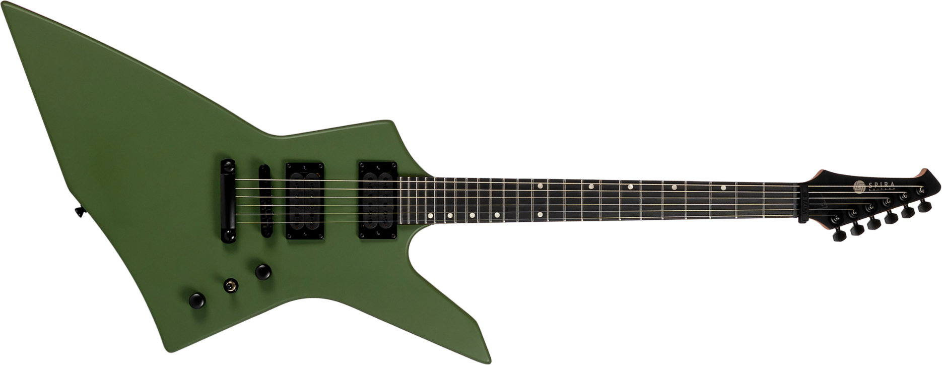 Spira Guitars X400 Mgr 2h Ht Mn - Satin Green - Guitarra electrica metalica - Main picture