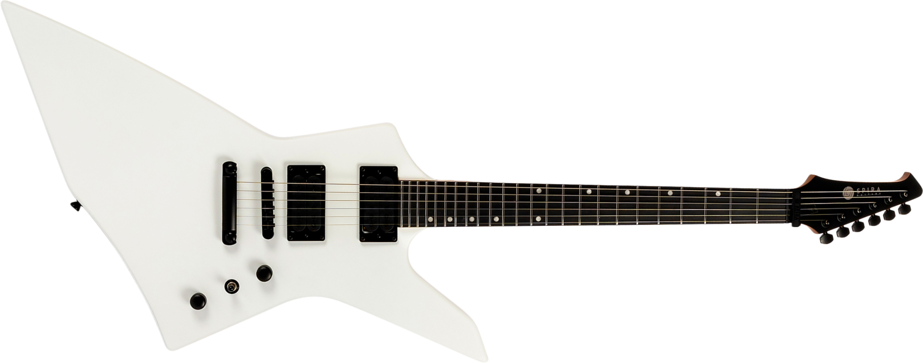 Spira Guitars X400 Mwh 2h Ht Mn - Satin White - Guitarra electrica metalica - Main picture