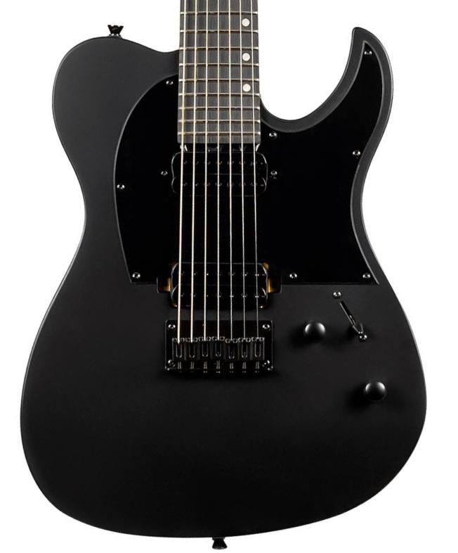 Guitarra eléctrica barítono  Spira guitars T-407 MBK 7-string - satin black