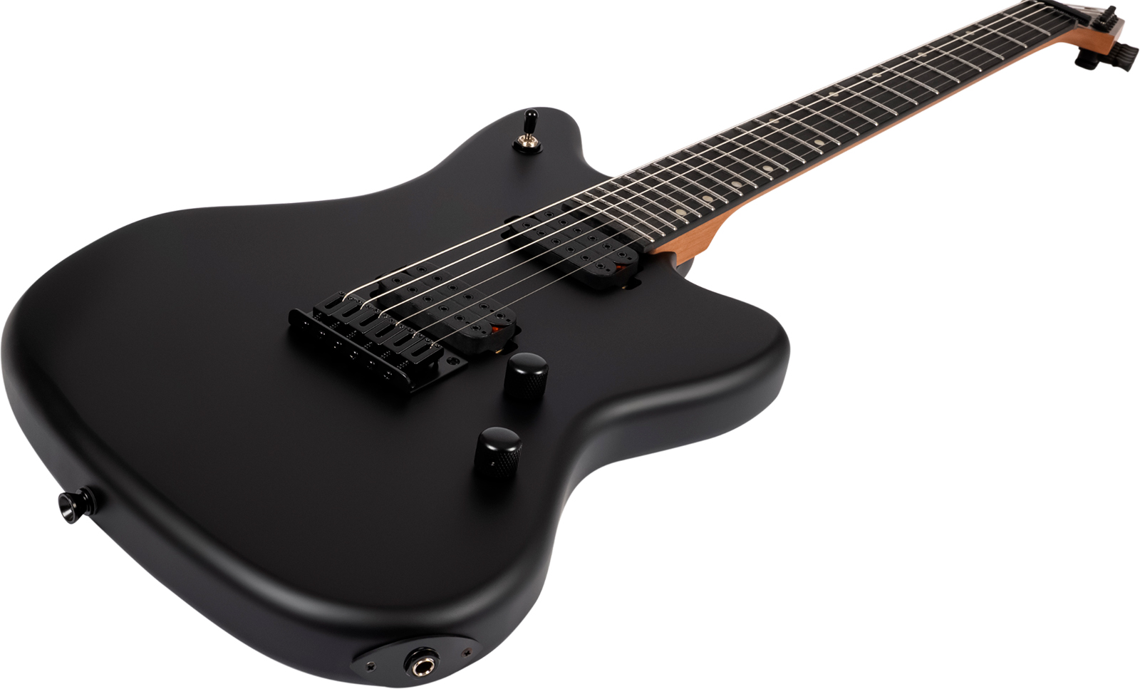 Spira Guitars J400 Mbk Baryton 2h Ht Eb - Black Satin - Guitarra eléctrica barítono - Variation 2