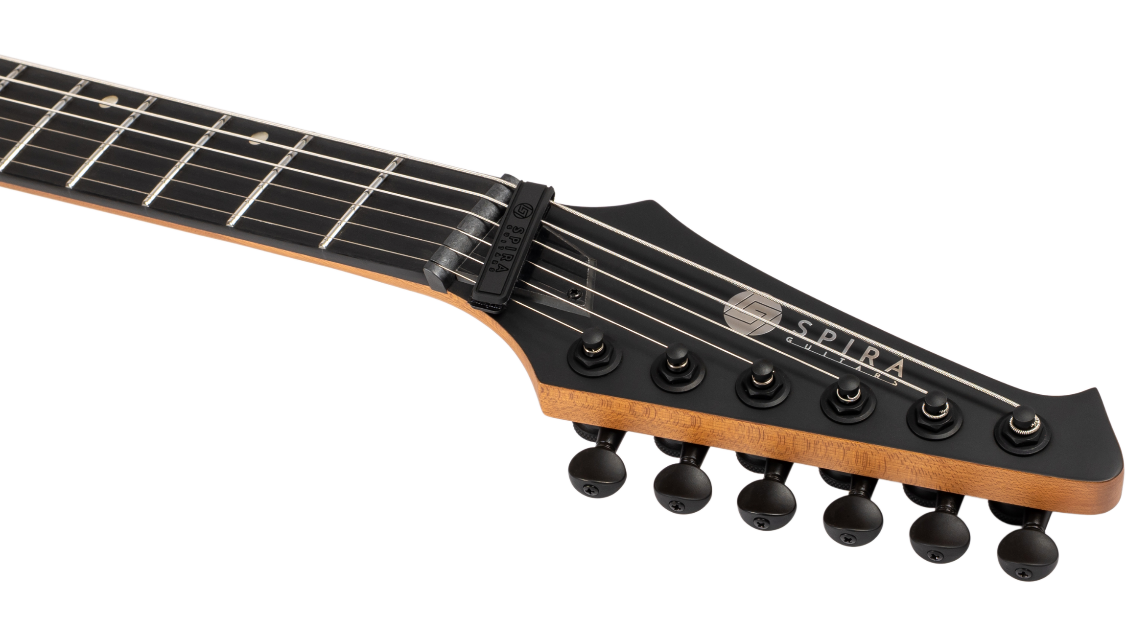 Spira Guitars J400 Mbk Baryton 2h Ht Eb - Black Satin - Guitarra eléctrica barítono - Variation 4