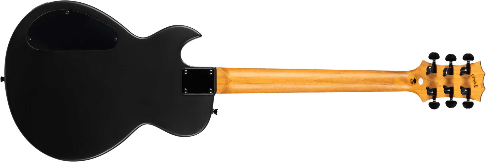 Spira Guitars L400 Mbk 2h Ht Eb - Satin Black - Guitarra electrica metalica - Variation 1
