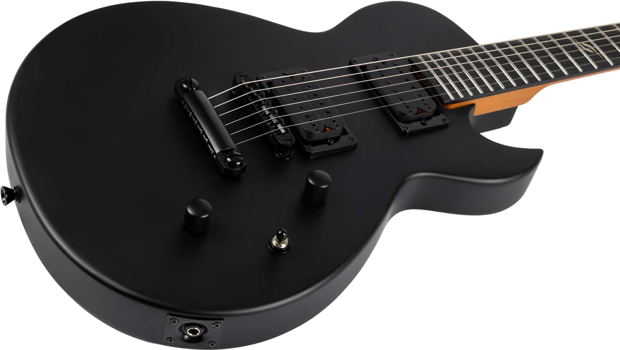 Spira Guitars L400 Mbk 2h Ht Eb - Satin Black - Guitarra electrica metalica - Variation 3