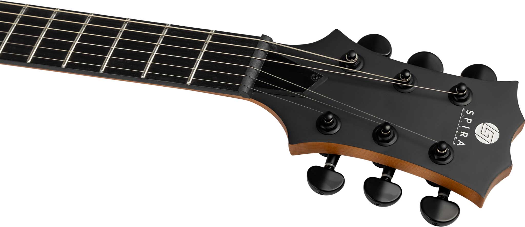 Spira Guitars L400 Mbk 2h Ht Eb - Satin Black - Guitarra electrica metalica - Variation 4