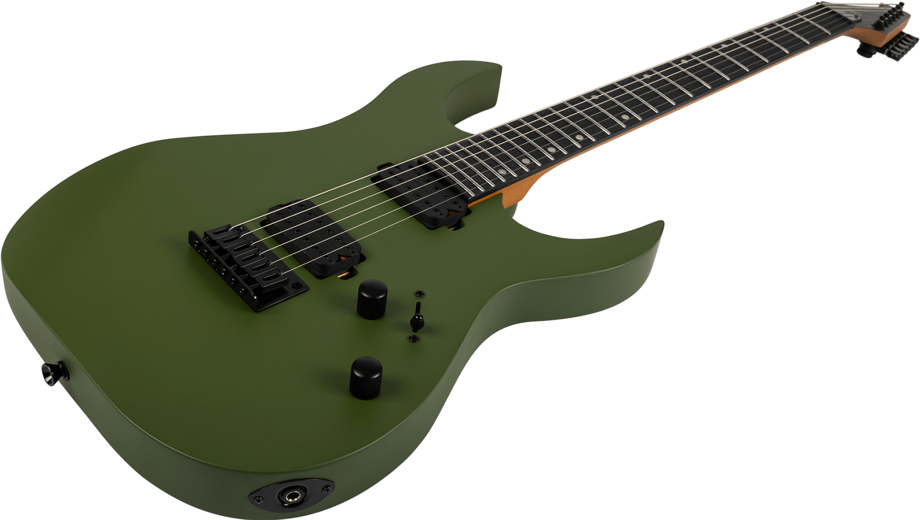 Spira Guitars S400 Mgr 2h Ht Eb - Satin Dark Green - Guitarra electrica metalica - Variation 2