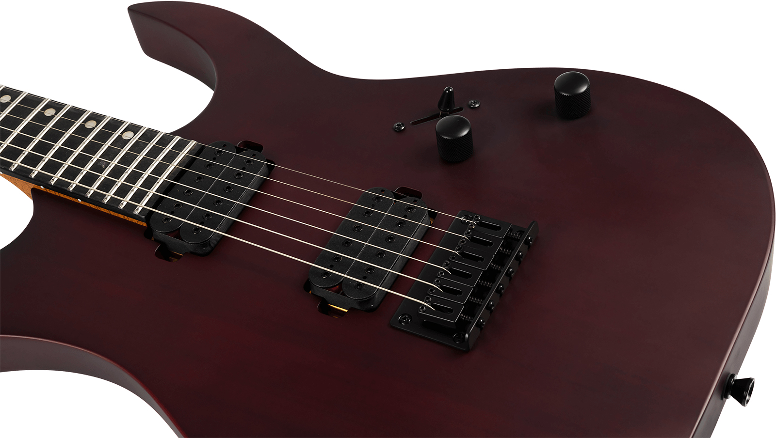 Spira Guitars S400 Mwr 2h Ht Eb - Satin Wine Red - Guitarra electrica metalica - Variation 3