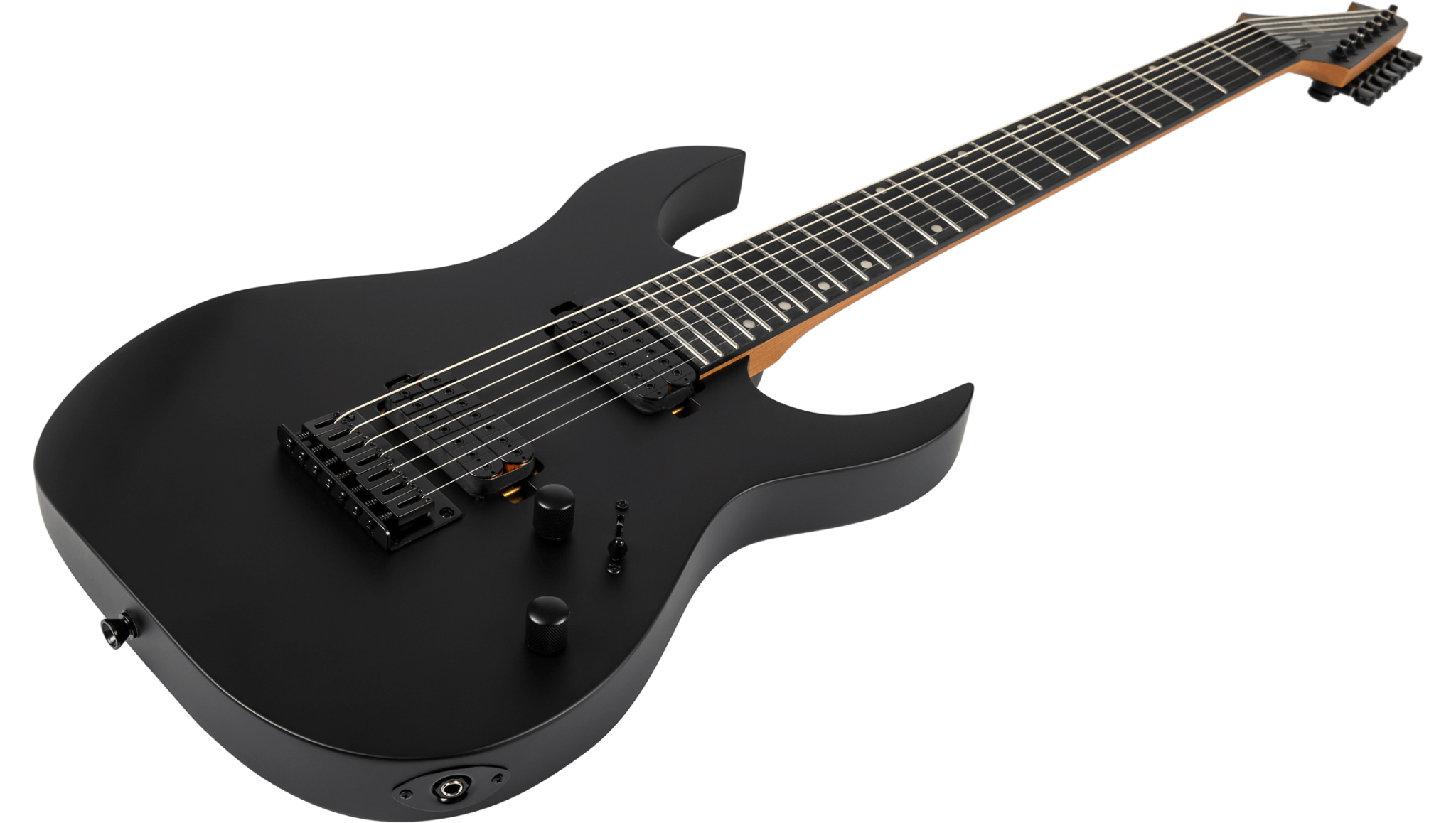 Spira Guitars S407 Mbk 7c Baryton 2h Ht Eb - Satin Black - Guitarra eléctrica barítono - Variation 2