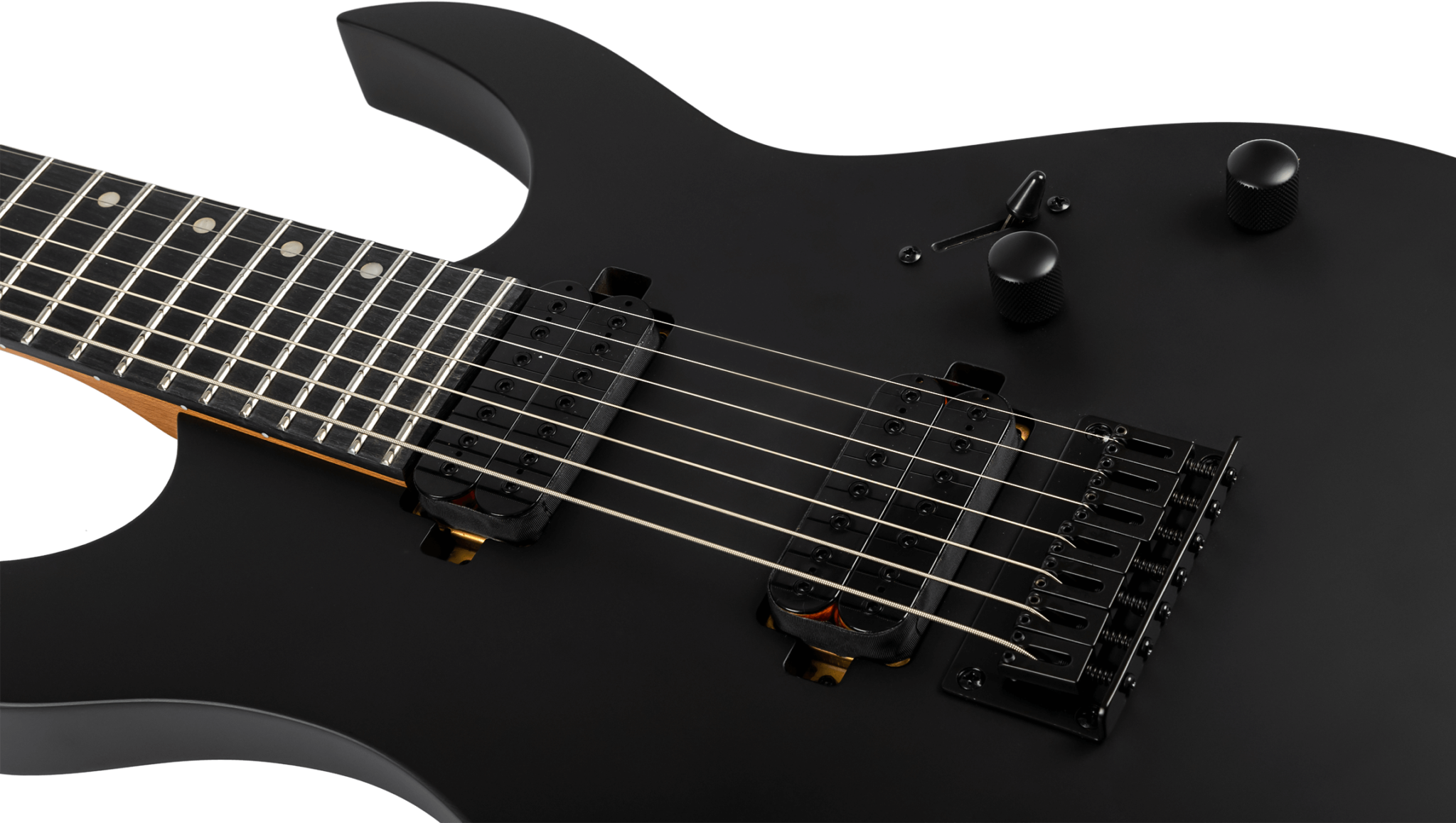 Spira Guitars S407 Mbk 7c Baryton 2h Ht Eb - Satin Black - Guitarra eléctrica barítono - Variation 3