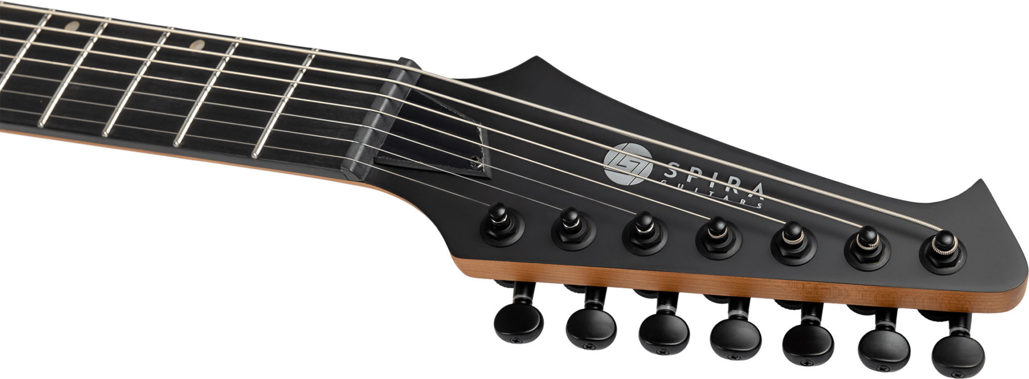 Spira Guitars S407 Mwh 7c Baryton 2h Ht Eb - Satin White - Guitarra eléctrica barítono - Variation 4