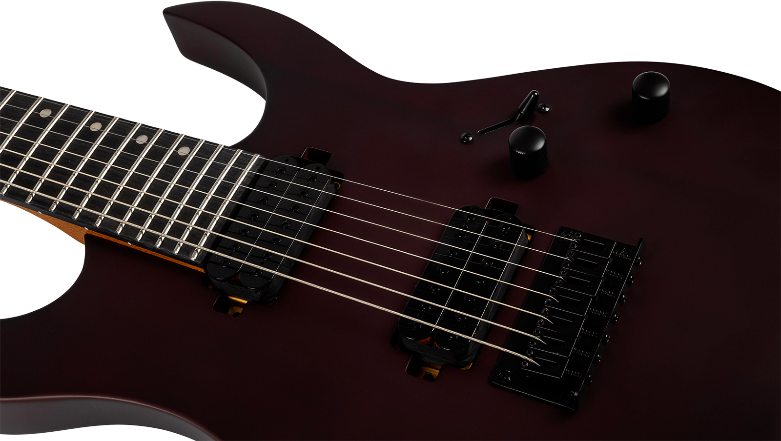 Spira Guitars S407 Mwr 7c Baryton 2h Ht Eb - Wine Red Satin - Guitarra eléctrica barítono - Variation 3