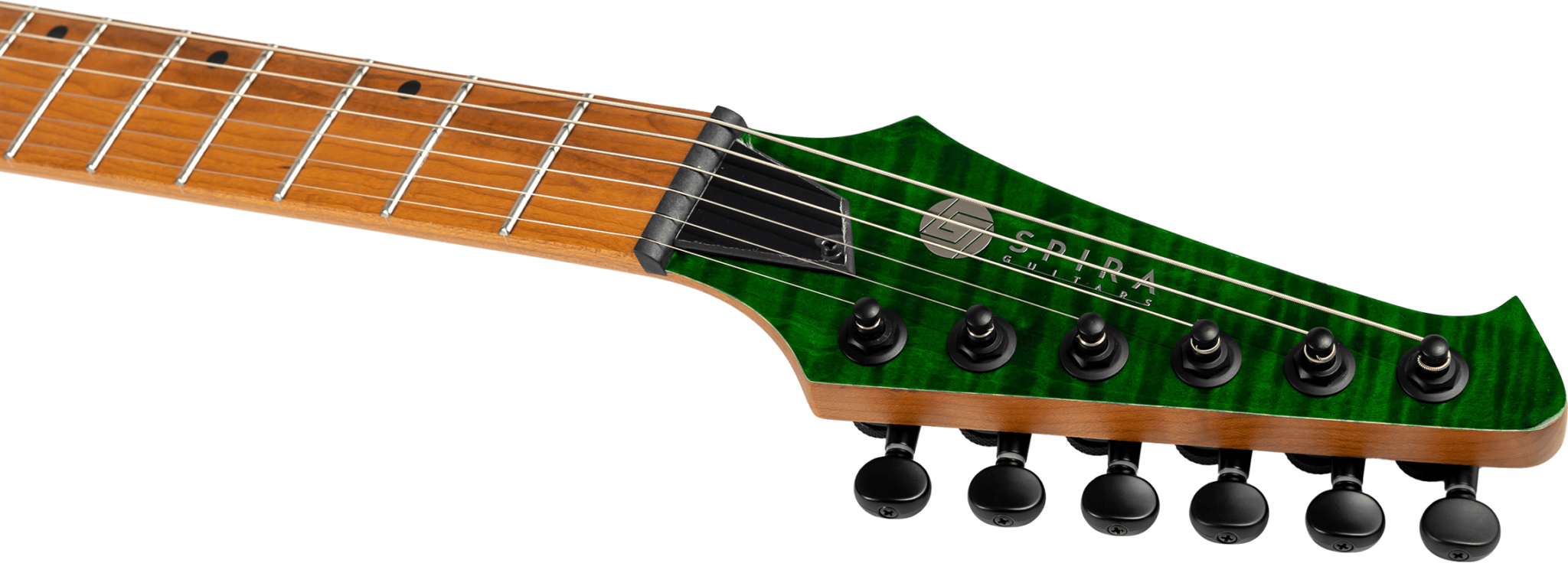 Spira Guitars S450 Tgr 2h Ht Mn - Trans Green - Guitarra electrica metalica - Variation 4