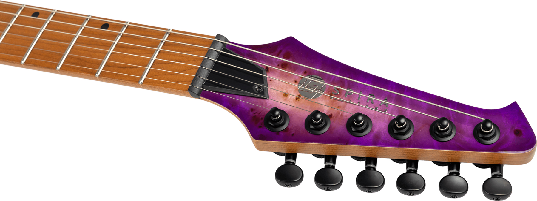 Spira Guitars S450 Tpp 2h Ht Mn - Transparent Violet - Guitarra electrica metalica - Variation 4